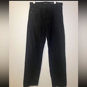 Saint Laurent Baggy Jeans In Carbon Black Denim